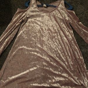 Crushed velvet dress